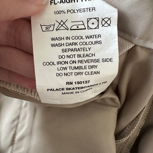 NWT PALACE Stone Beige Fl-Aight Nylon Zip Flight Pants 34 - Picture 8 of 9